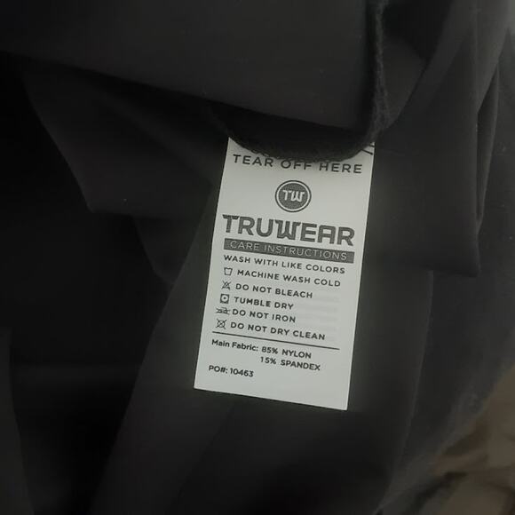 BYU TRUWEAR Crown Lifestyle Men’s Performance Henley Polo Shirt Black Size S NWT - Picture 8 of 8